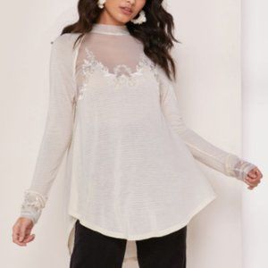 🍰 free people saheli top in ecru